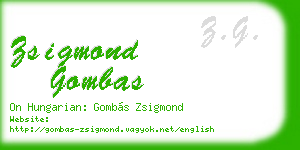 zsigmond gombas business card
