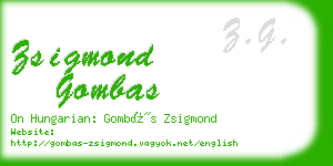 zsigmond gombas business card